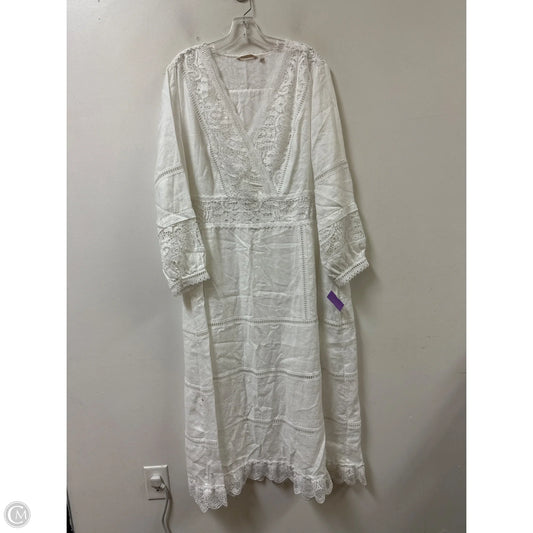 Dress Casual Maxi By Soft Surroundings In White, Size: 3x