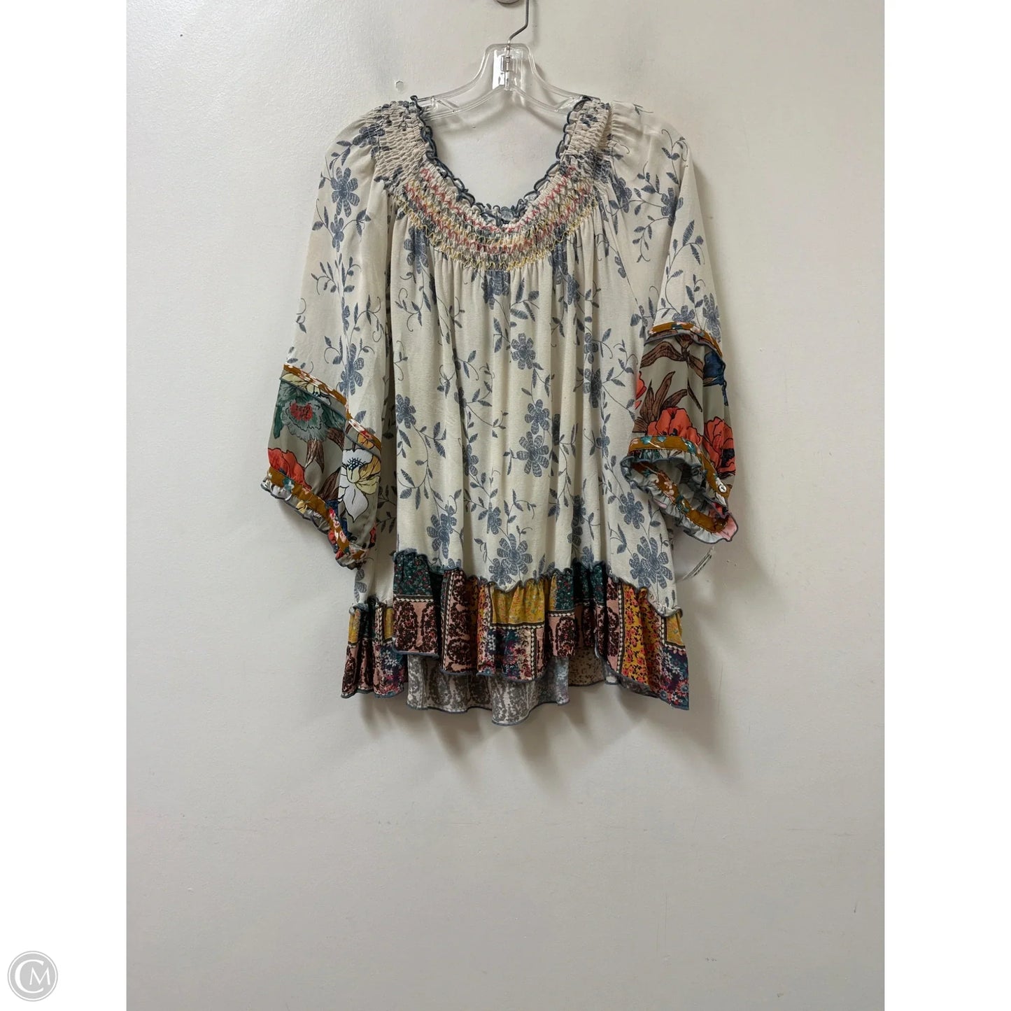 Top 3/4 Sleeve By John Mark In Cream, Size: L