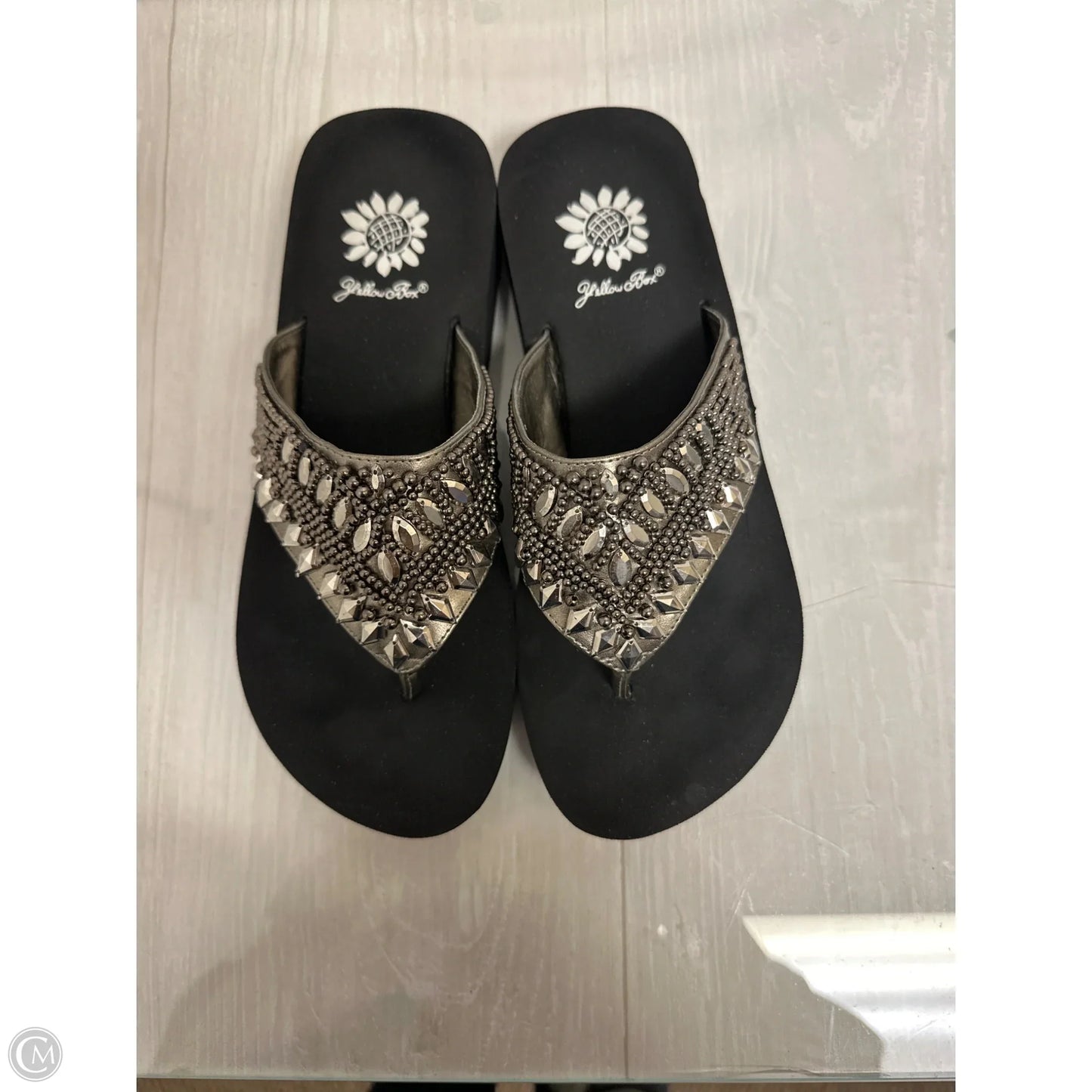 Sandals Flip Flops By Yellow Box In Black, Size: 6
