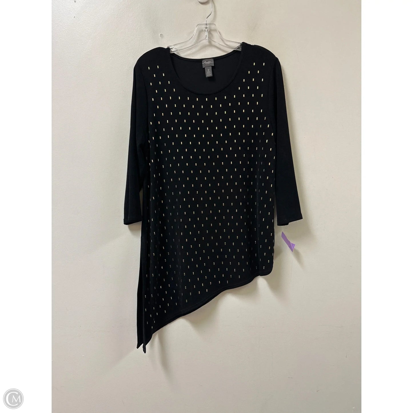 Tunic Long Sleeve By Chicos In Black, Size: L