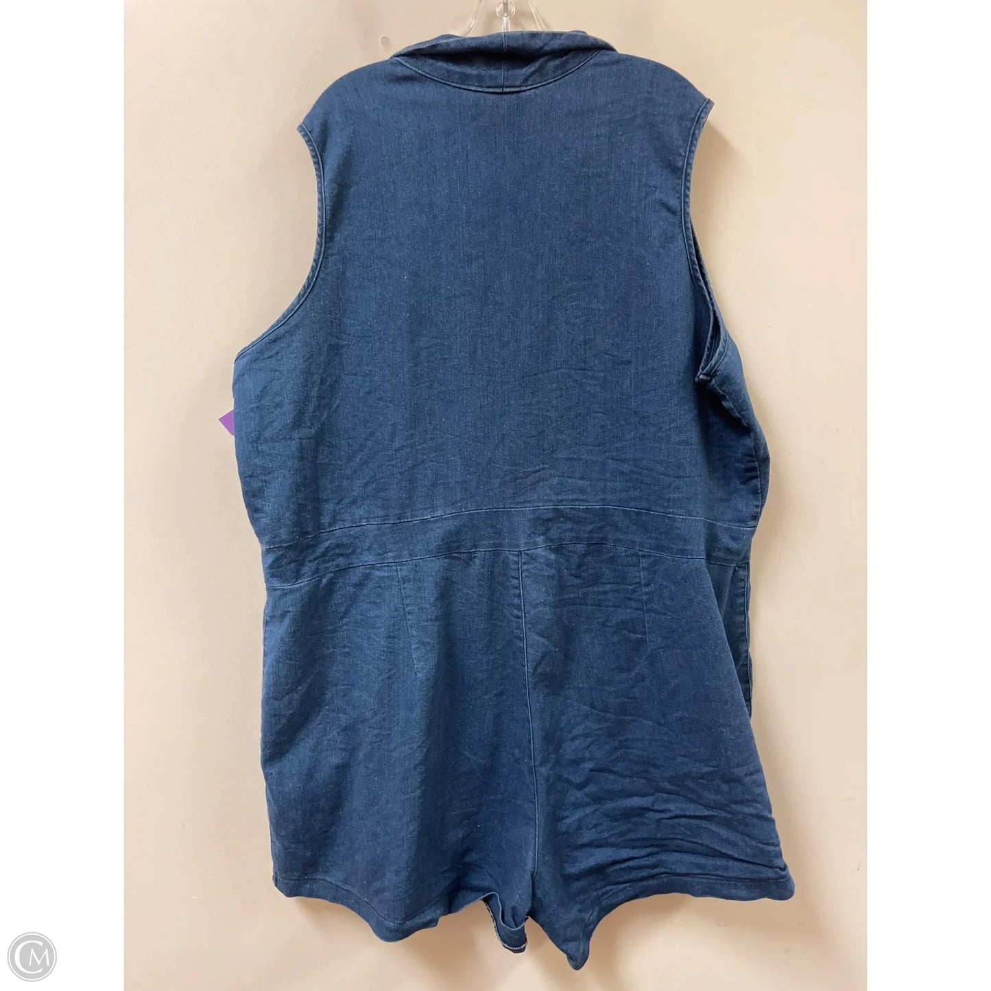 Romper By Ashley Stewart In Blue Denim, Size: 4x
