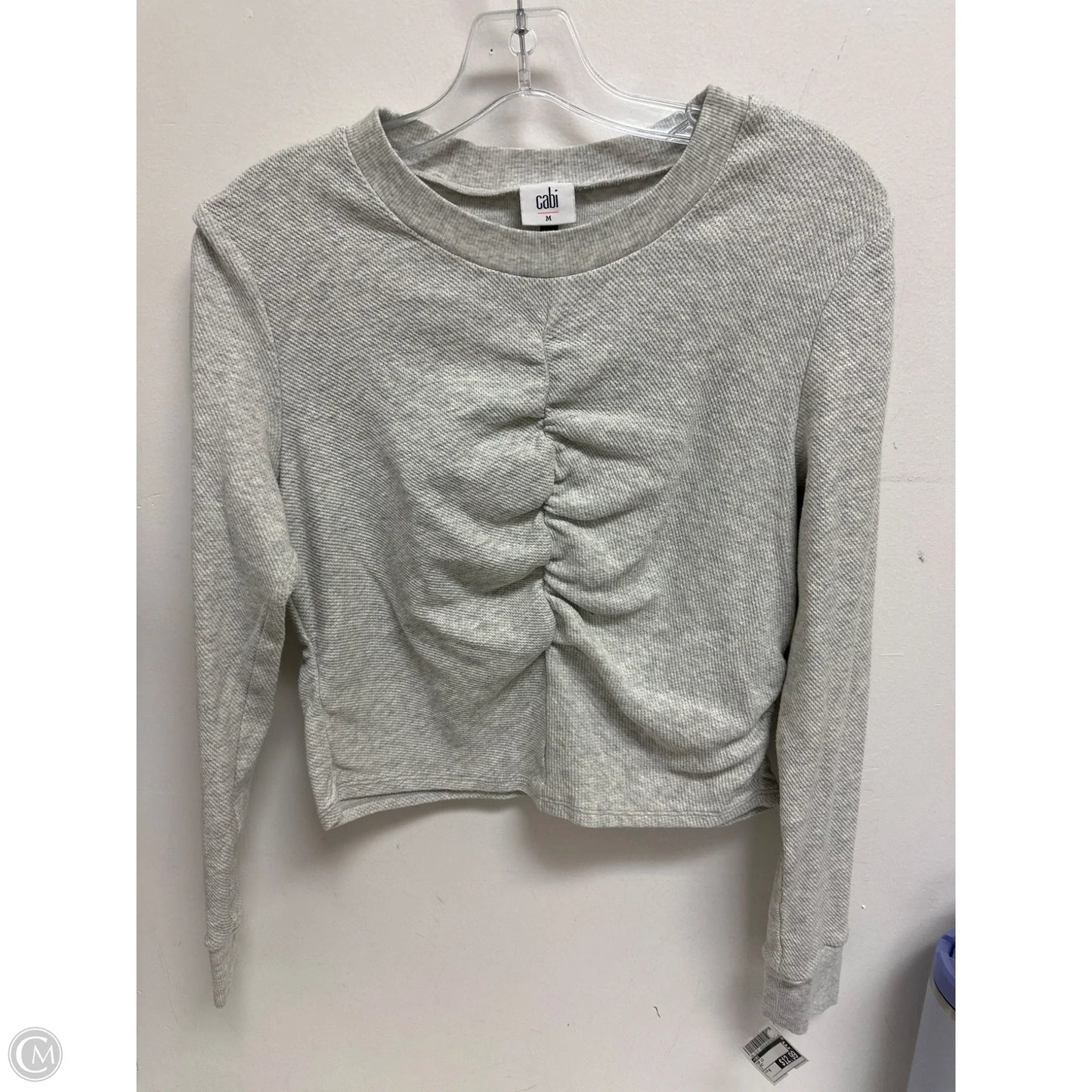 Top Long Sleeve By Cabi In Grey, Size: M
