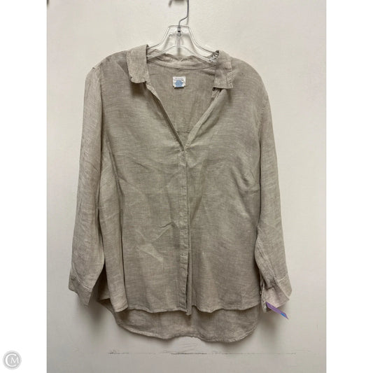 Tunic Long Sleeve By Sigrid Olsen In Cream, Size: 1x