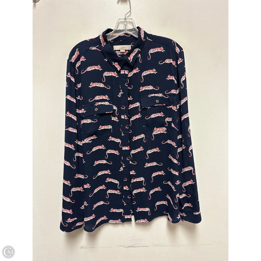 Top Long Sleeve By Loft In Navy, Size: 2x