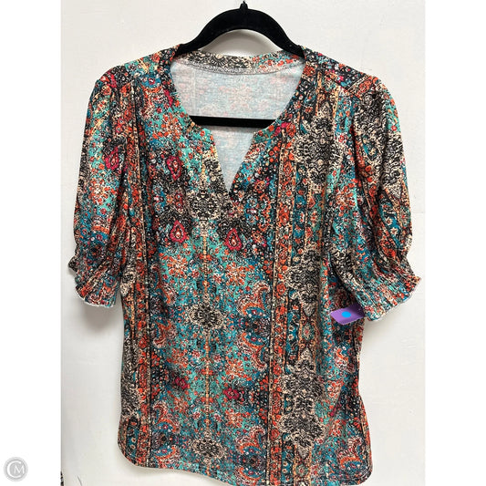 Top Short Sleeve By Clothes Mentor In Multi-colored, Size: L