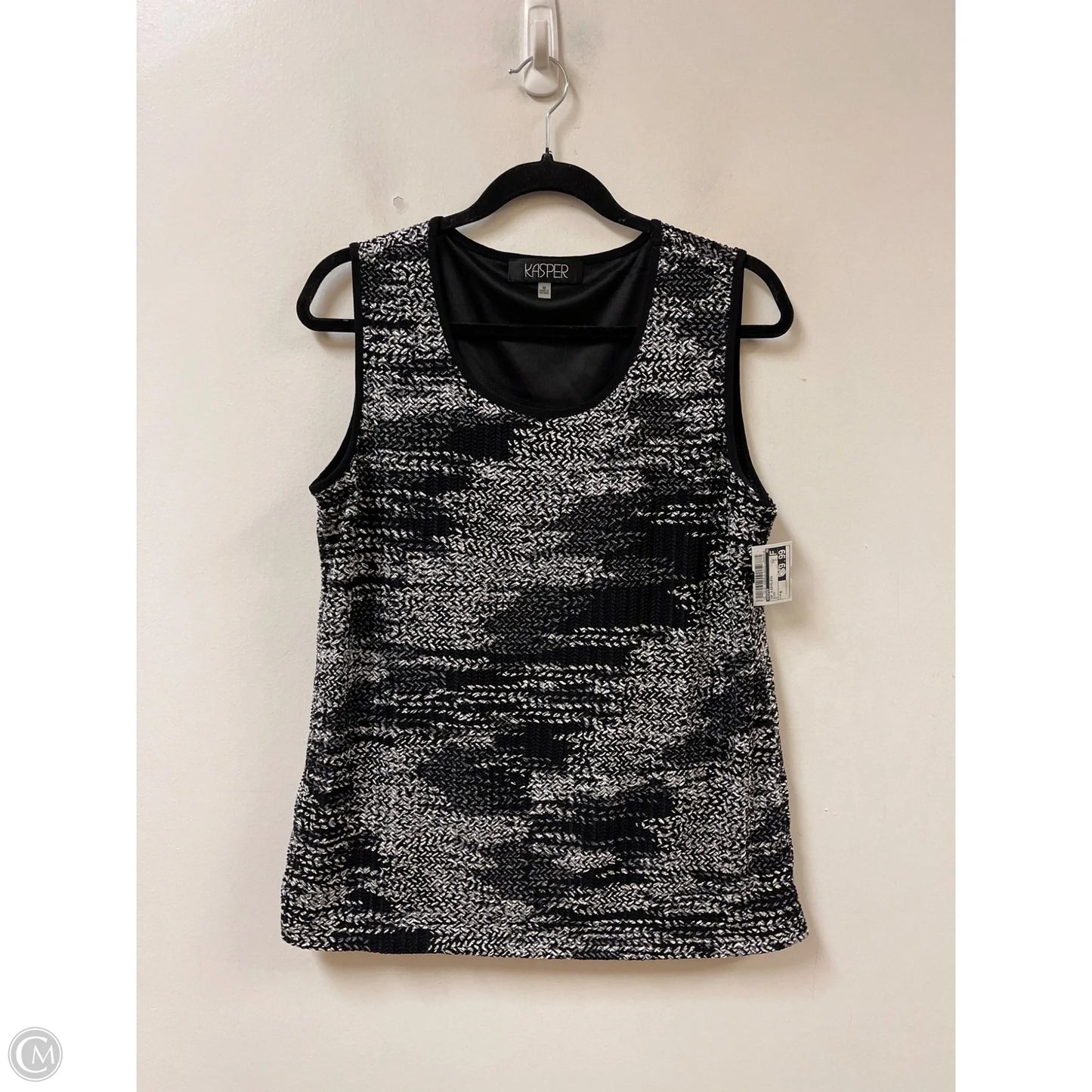 Top Sleeveless By Kasper In Black, Size: M