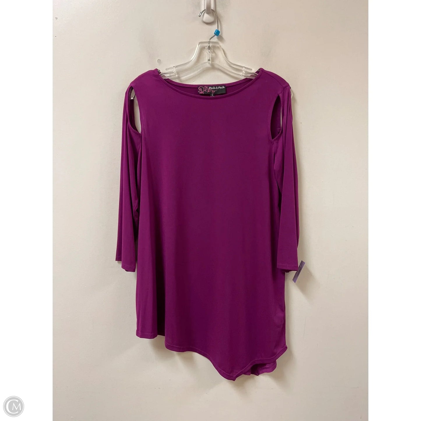 Tunic Long Sleeve By Peck And Peck In Purple, Size: M
