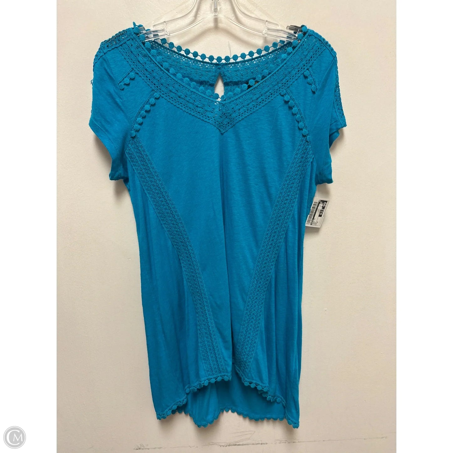 Tunic Short Sleeve By Cupio In Aqua, Size: M