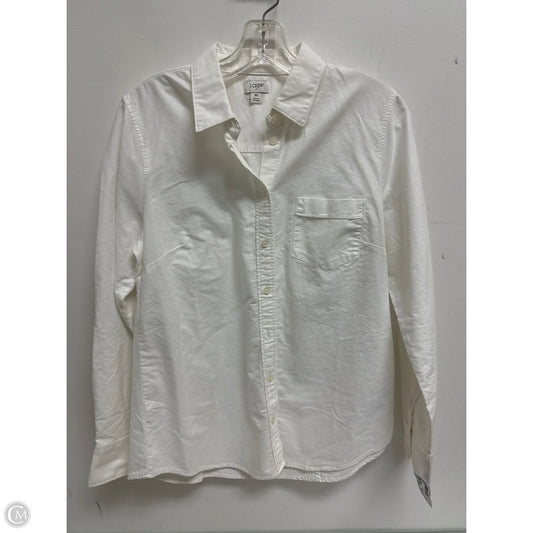 Top Long Sleeve By J. Crew In White, Size: M