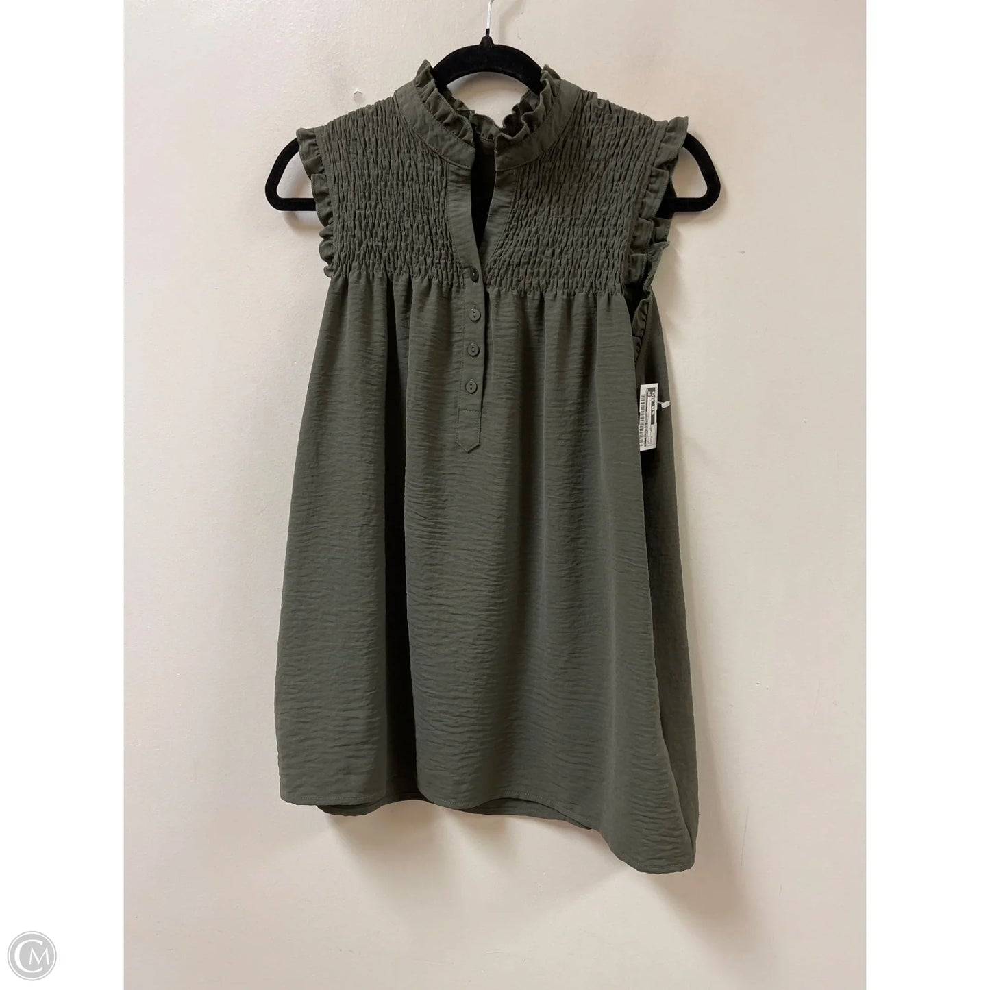 Top Sleeveless By Clothes Mentor In Green, Size: M