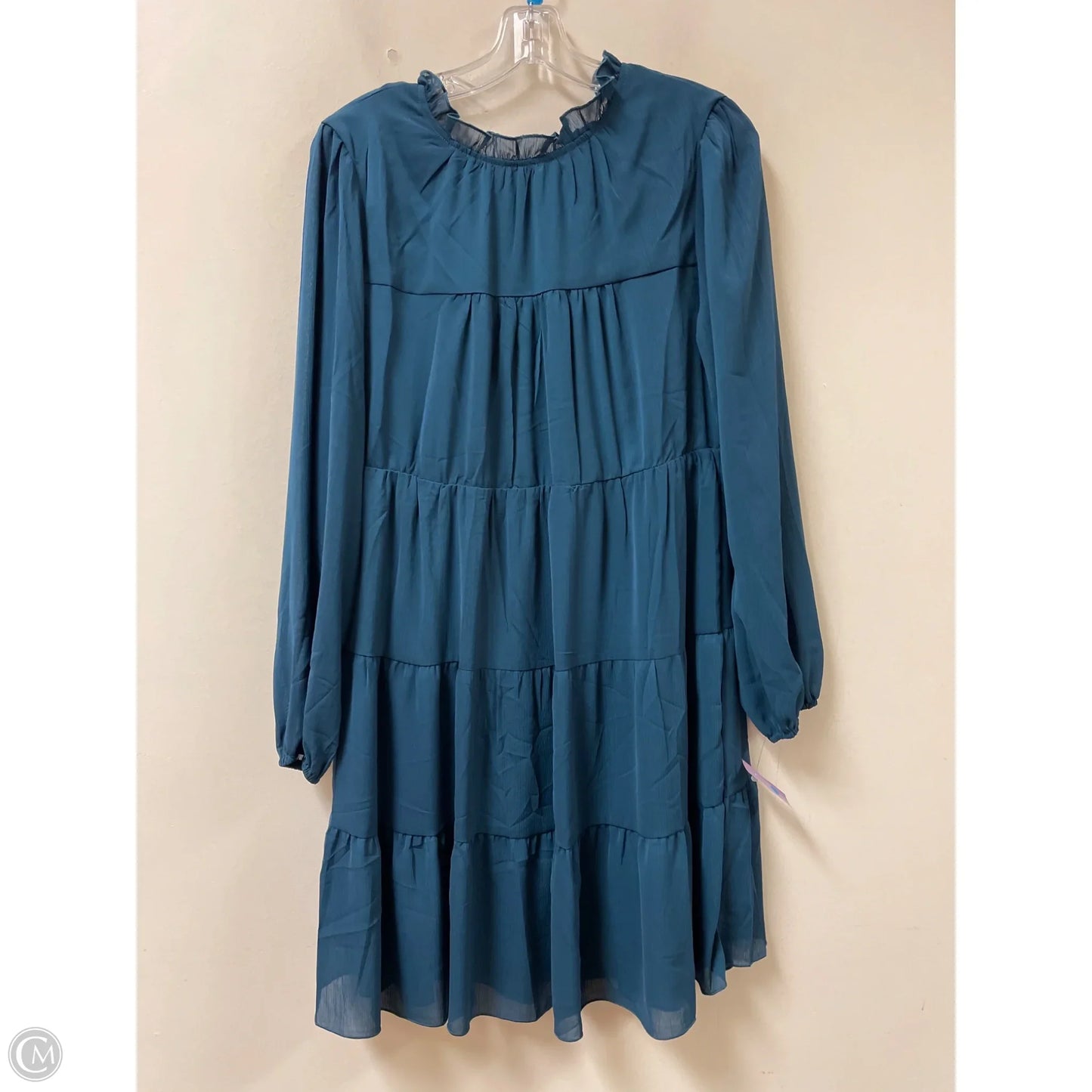 Dress Casual Short By Kirundo In Teal, Size: M