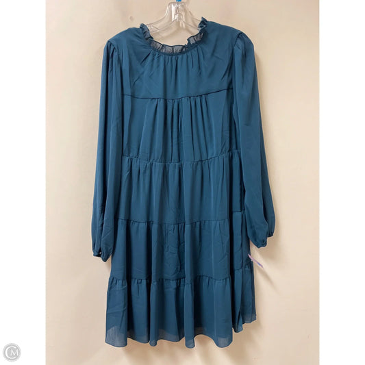 Dress Casual Short By Kirundo In Teal, Size: M