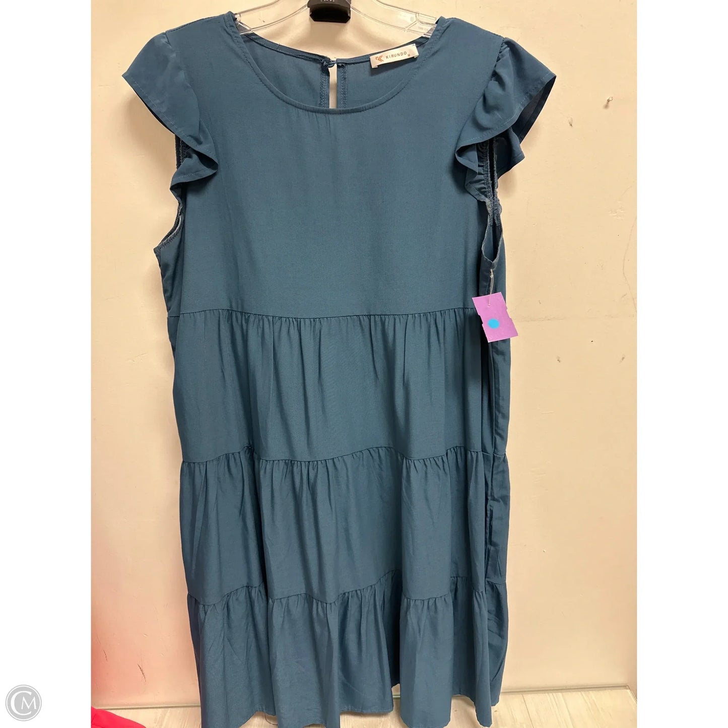 Dress Casual Short By Kirundo In Teal, Size: M