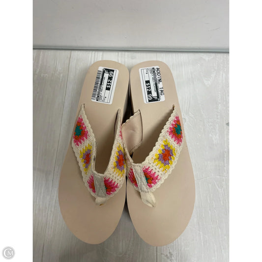 Sandals Heels Platform By No Boundaries In Cream, Size: 9