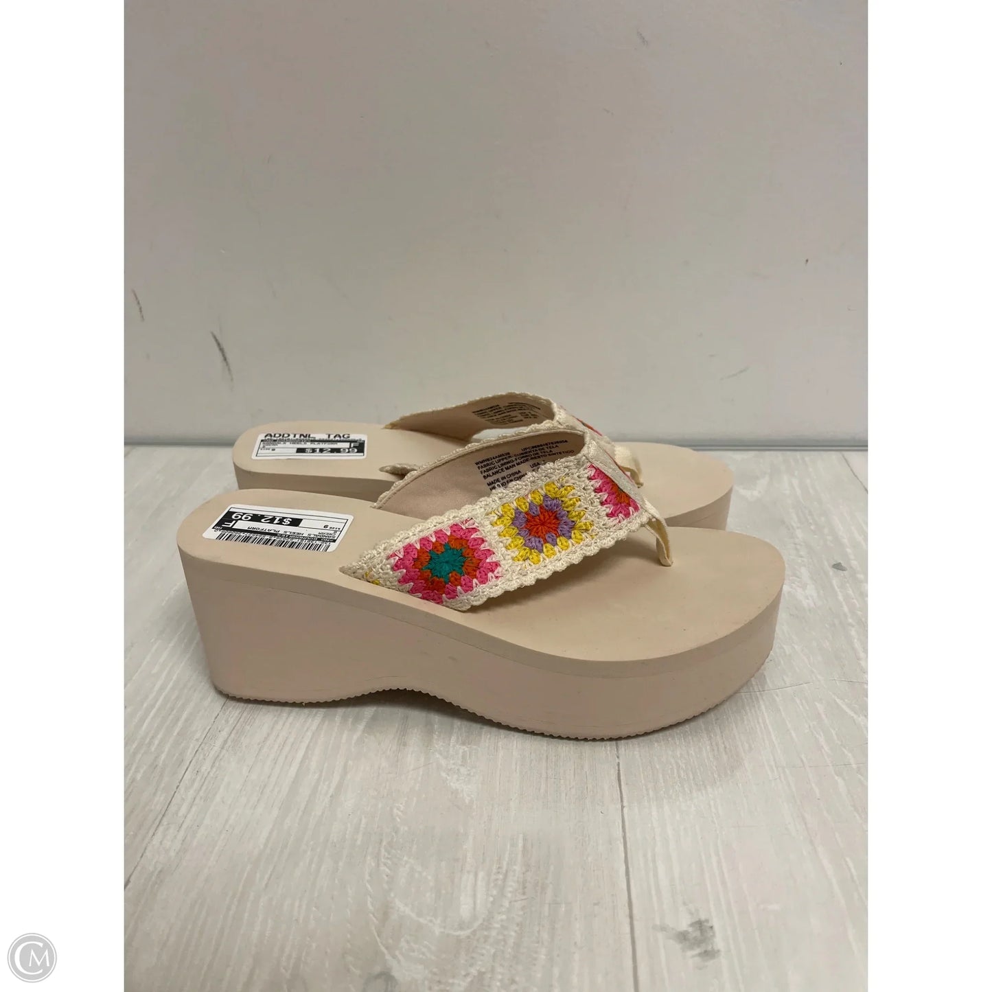 Sandals Heels Platform By No Boundaries In Cream, Size: 9