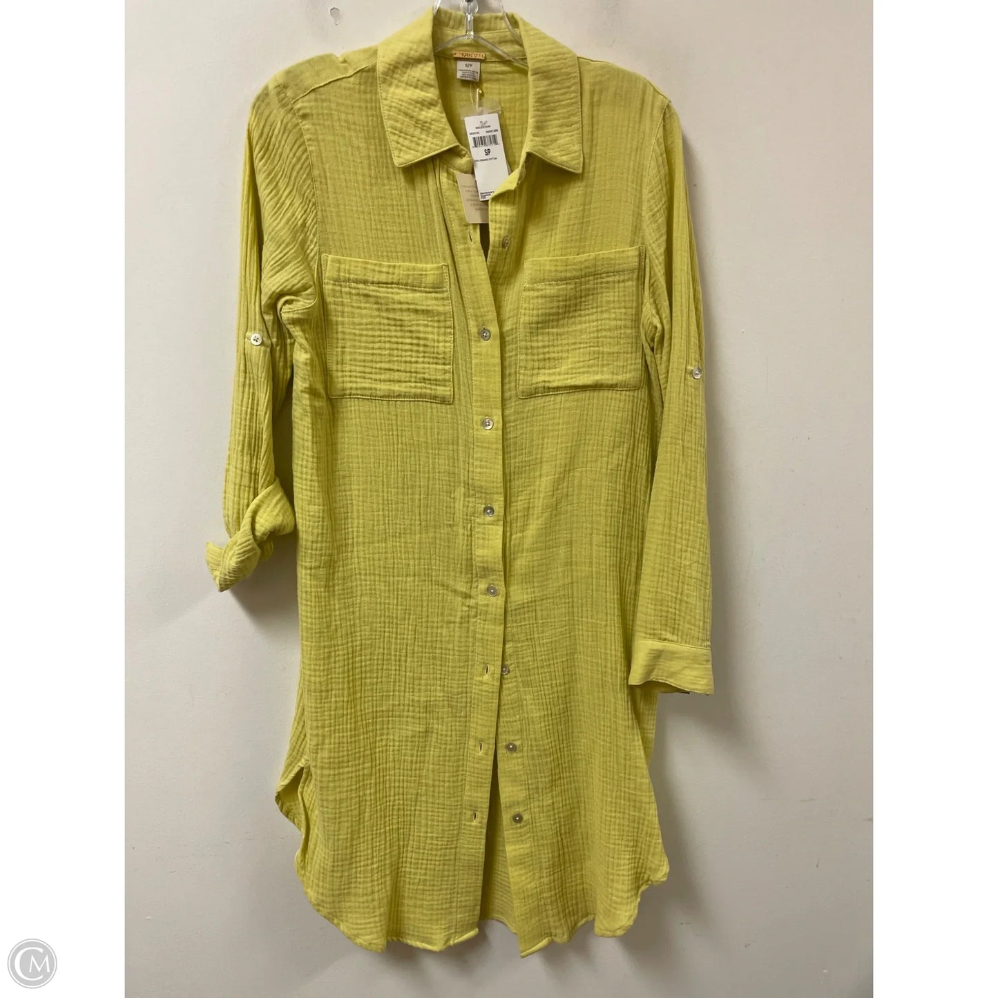 Dress Casual Midi By Magaschoni In Chartreuse, Size: S