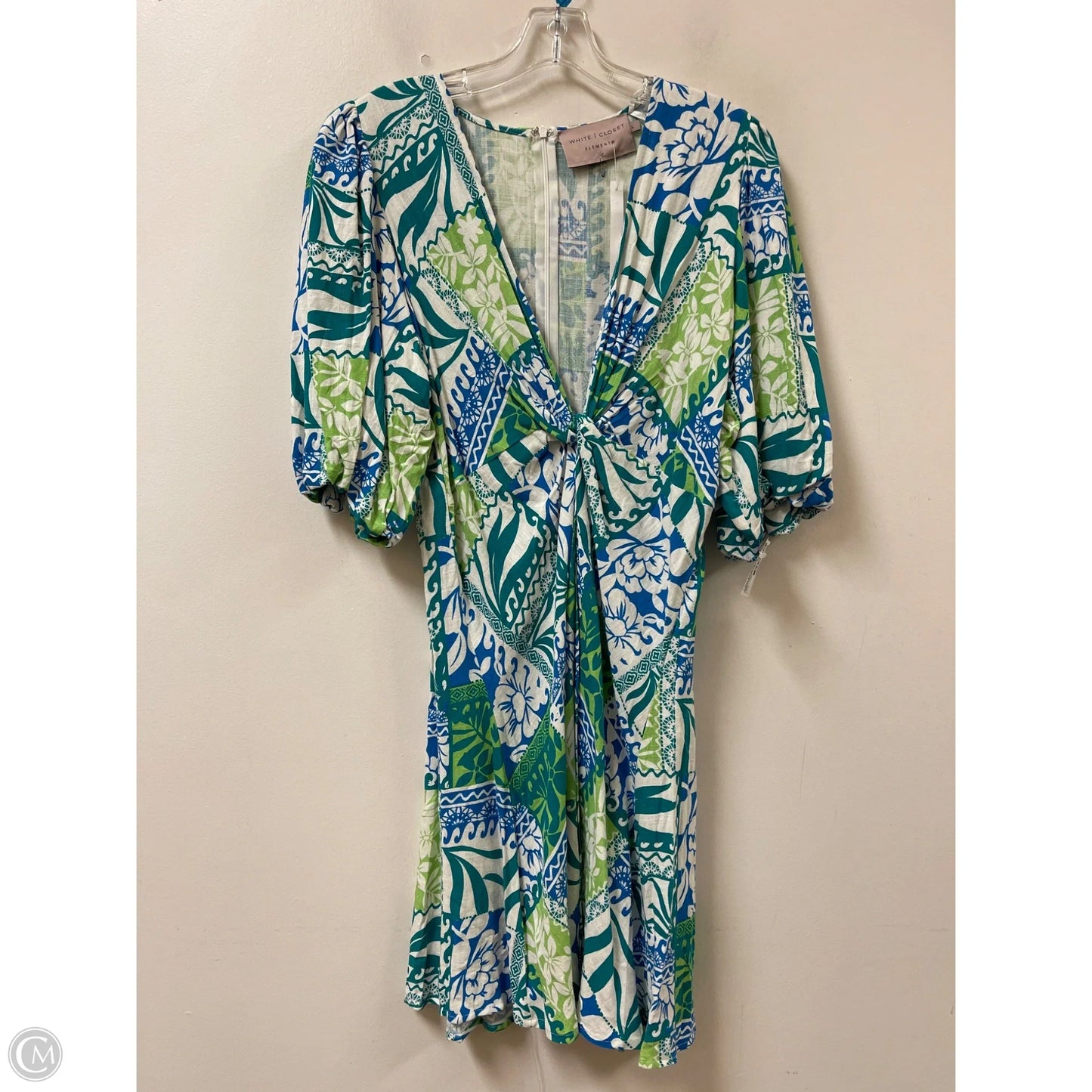 Dress Party Short By Clothes Mentor In Blue & Green, Size: L