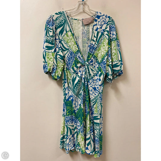 Dress Party Short By Clothes Mentor In Blue & Green, Size: L