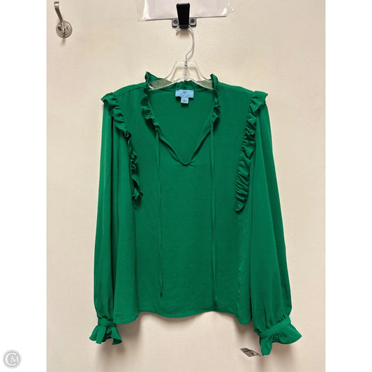 Top Long Sleeve By Cece In Green, Size: L