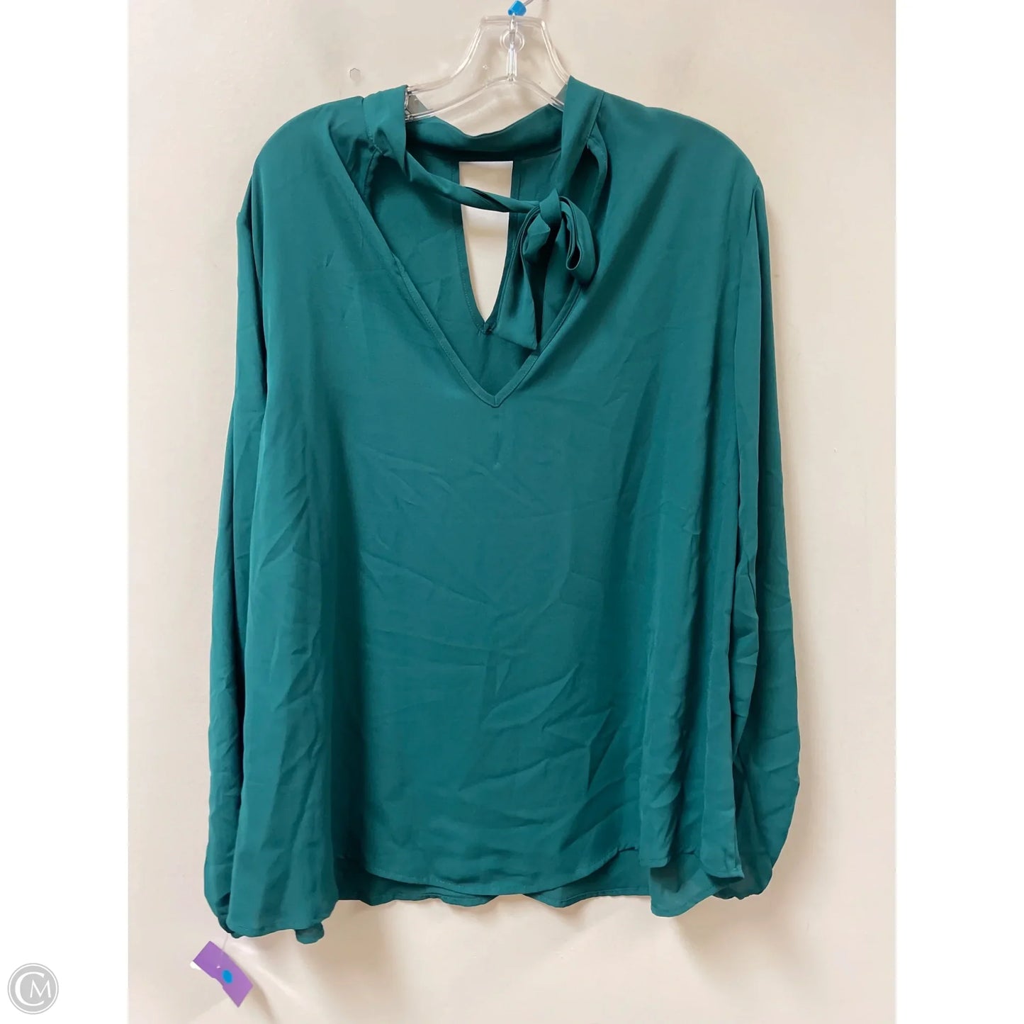 Top Long Sleeve By Torrid In Green, Size: 1x