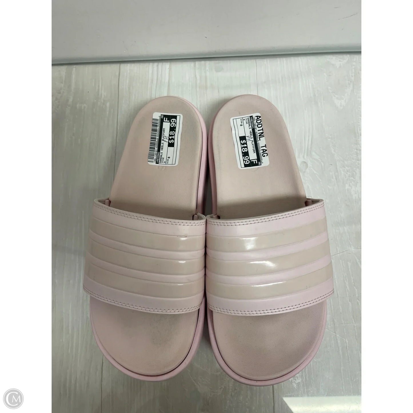 Sandals Heels Platform By Adidas In Pink, Size: 8