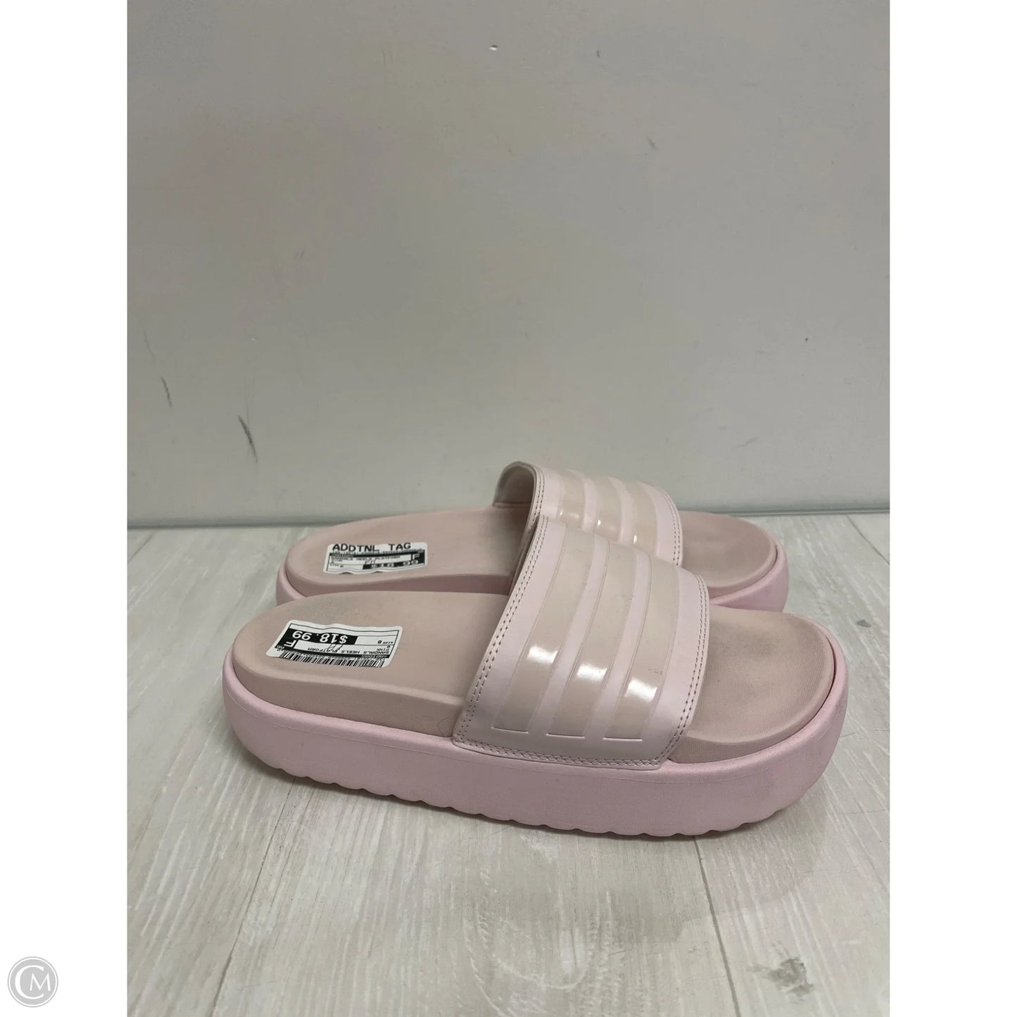 Sandals Heels Platform By Adidas In Pink, Size: 8