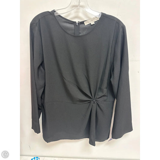 Top Long Sleeve By Loft In Black, Size: M