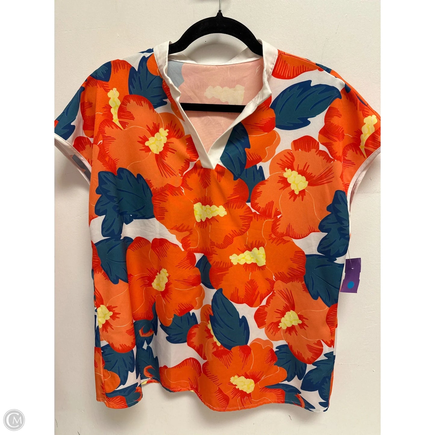Top Short Sleeve By Clothes Mentor In Orange, Size: L