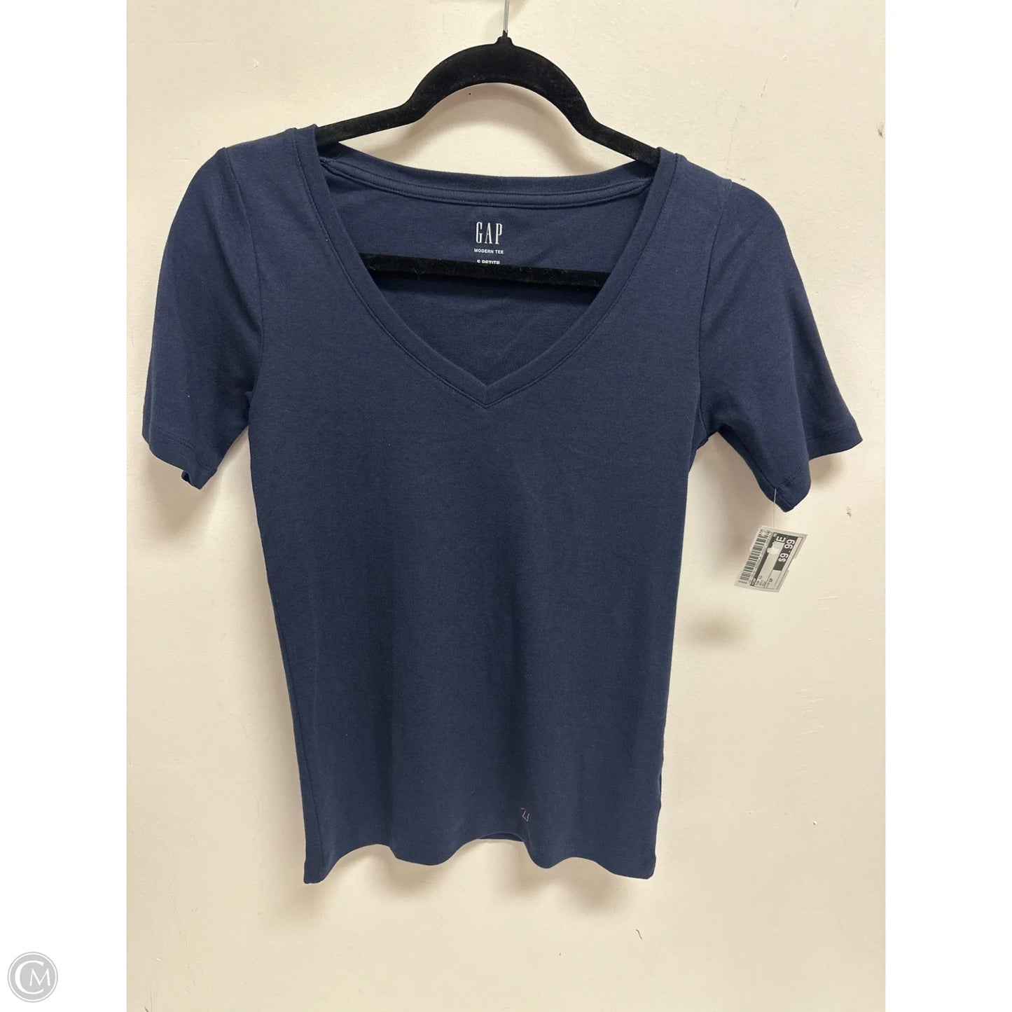 Top Short Sleeve By Gap In Navy, Size: Sp