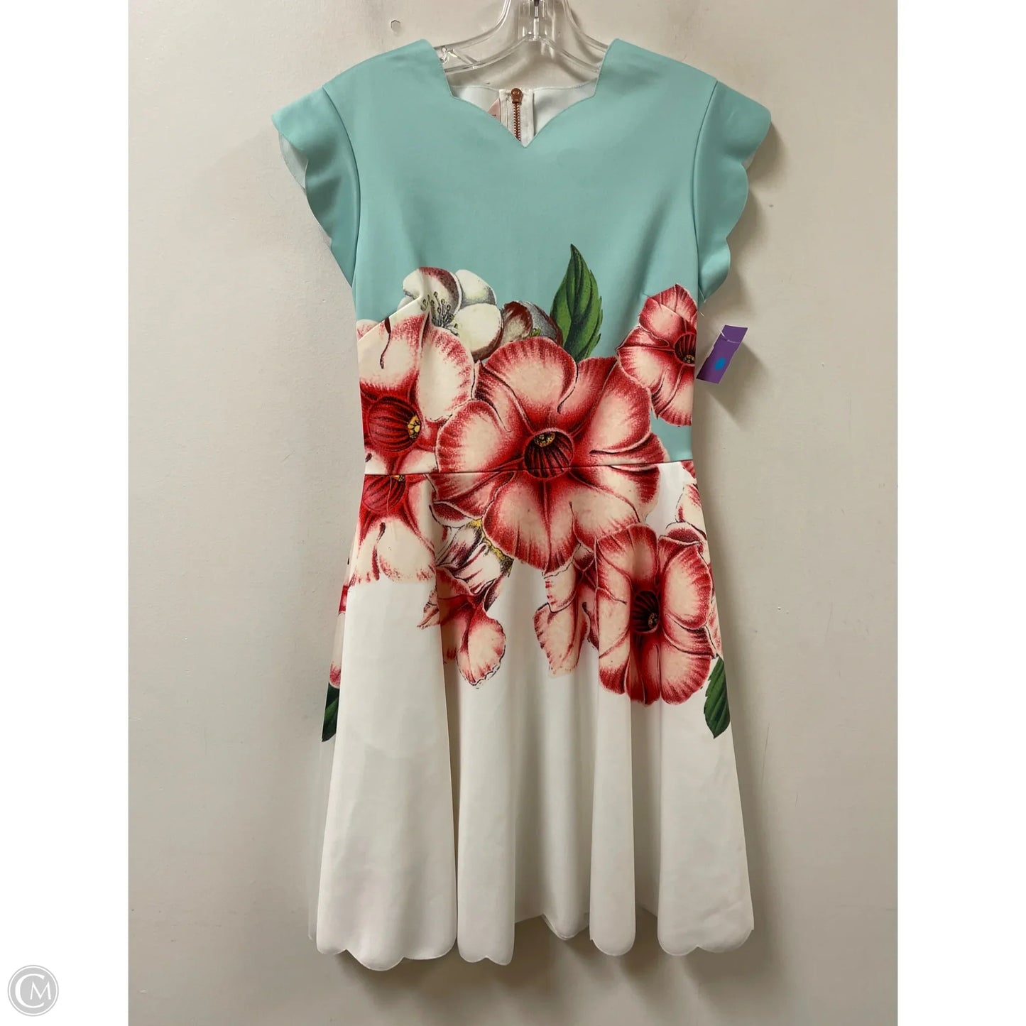 Dress Party Midi By Ted Baker In Aqua, Size: Xs