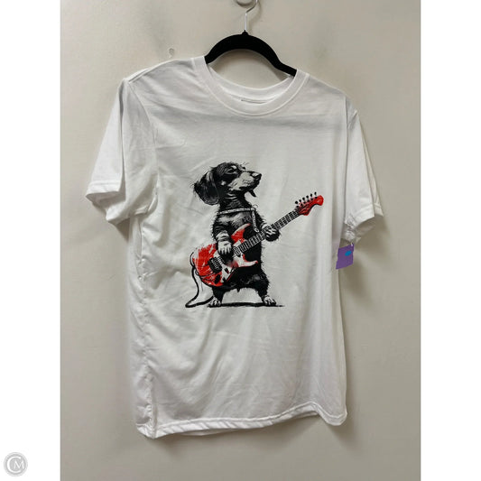 Top Short Sleeve By Clothes Mentor In White, Size: S