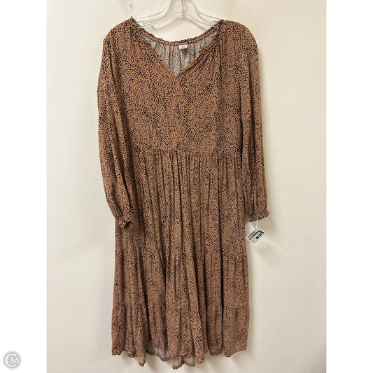 Dress Casual Midi By Old Navy In Brown, Size: S