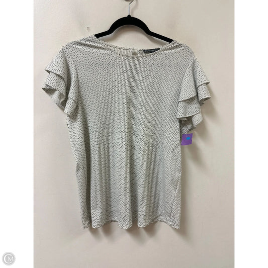 Top Short Sleeve By Adrianna Papell In Polkadot Pattern, Size: M