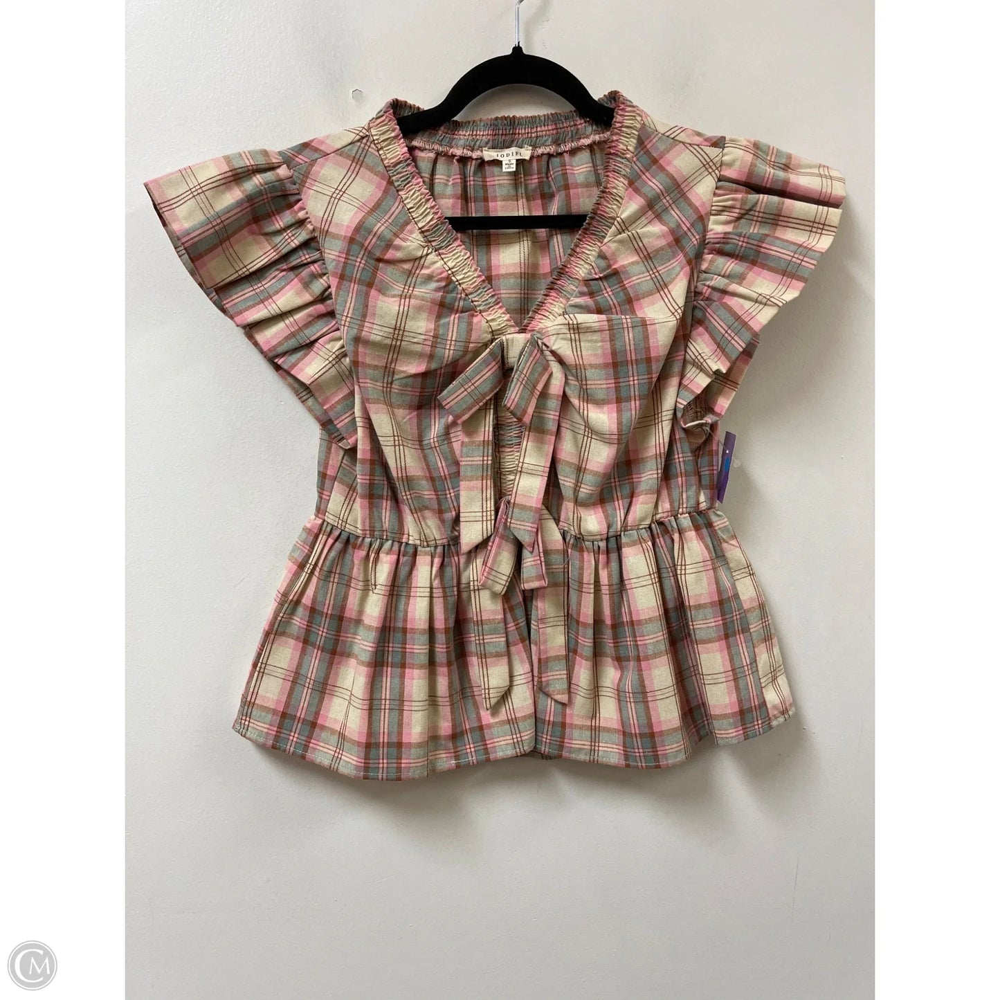 Blouse Short Sleeve By Jodifl In Cream, Size: S