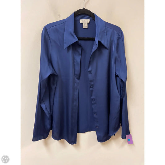 Top Long Sleeve By Rachel Zoe In Navy, Size: L