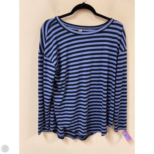 Top Long Sleeve By Lou And Grey In Striped Pattern, Size: L