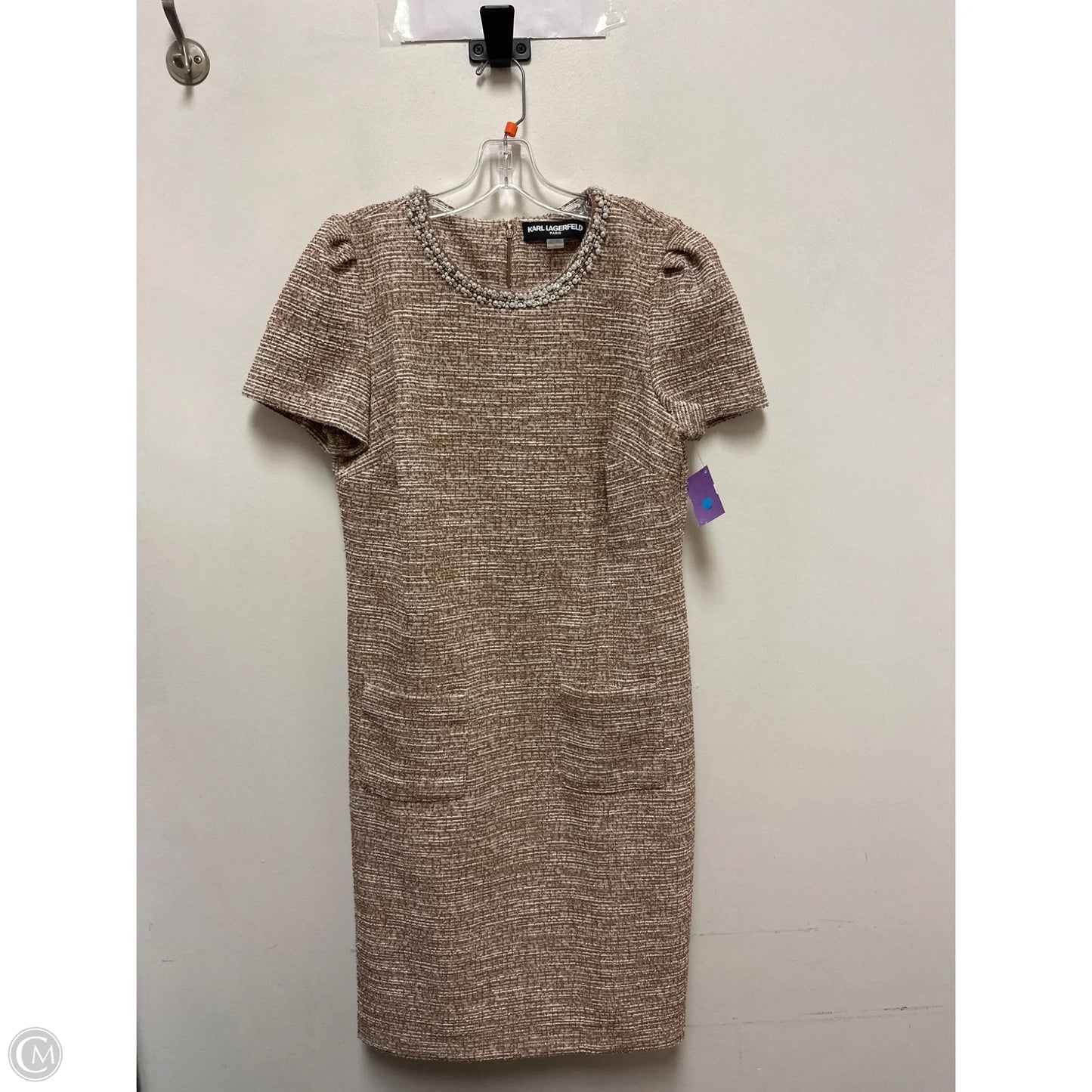 Dress Designer By Karl Lagerfeld In Brown, Size: M