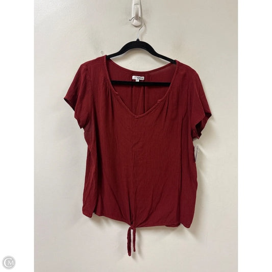 Top Short Sleeve By Sonoma In Red, Size: M
