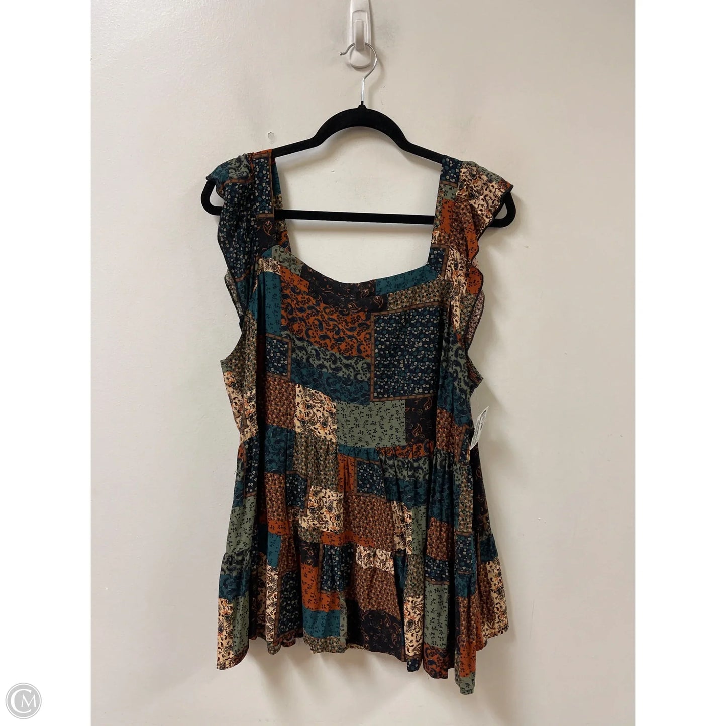 Top Sleeveless By Bloomchic In Green, Size: 2x