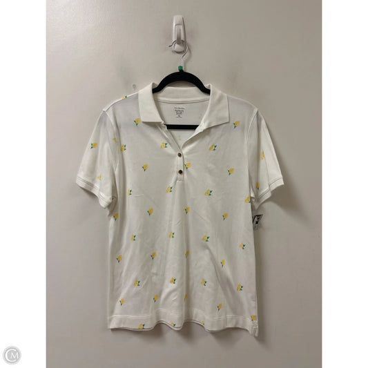 Top Short Sleeve By Kim Rogers In White, Size: Mp