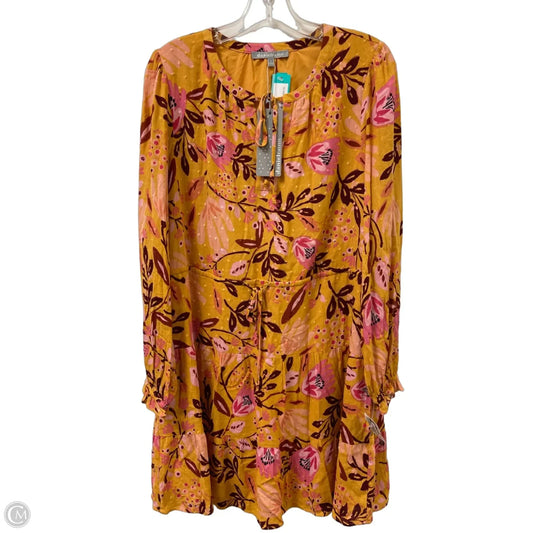 Dress Casual Midi By Daniel Rainn In Yellow, Size: M