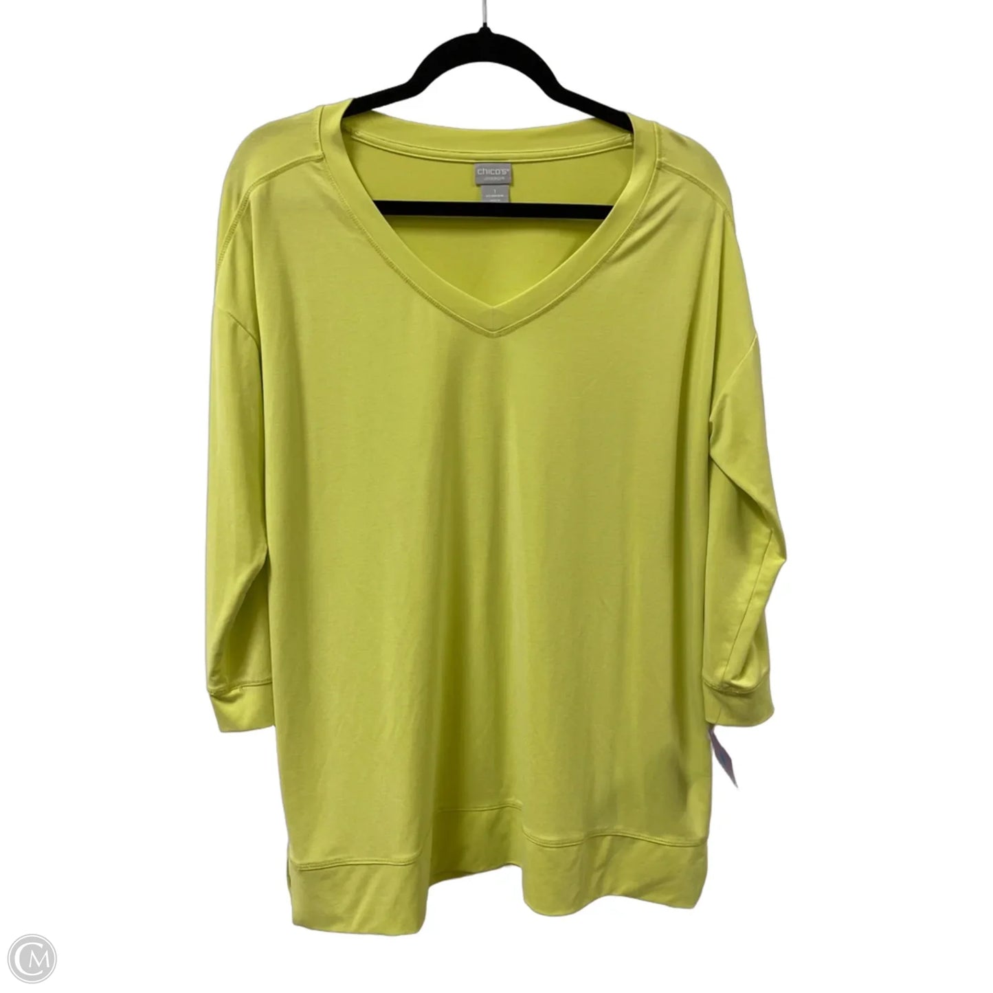 Tunic Long Sleeve By Chicos In Yellow, Size: M