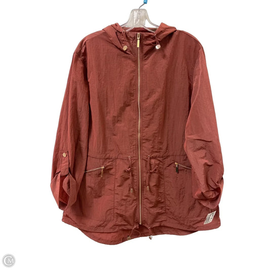 Athletic Jacket By Chicos In Orange, Size: M