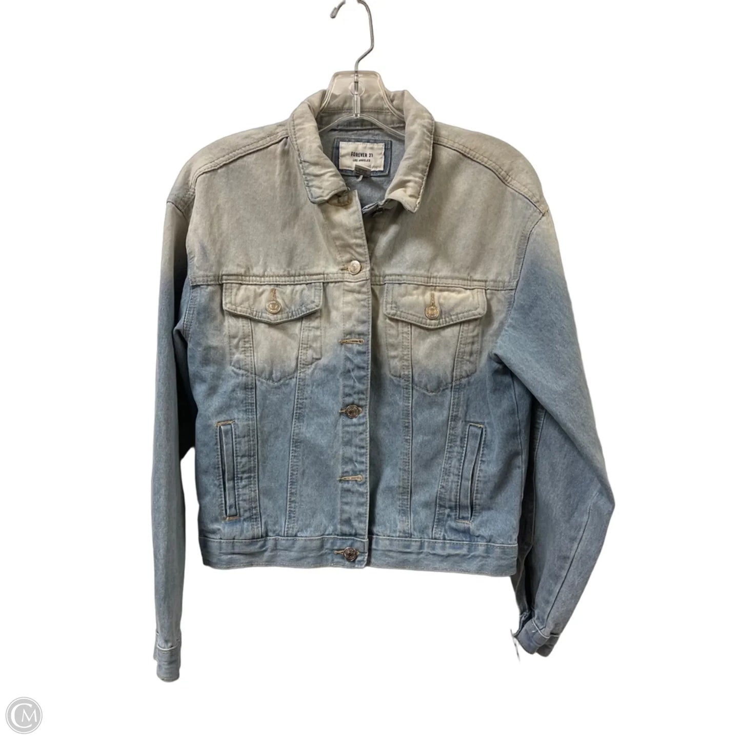 Jacket Denim By Forever 21 In Blue Denim, Size: S