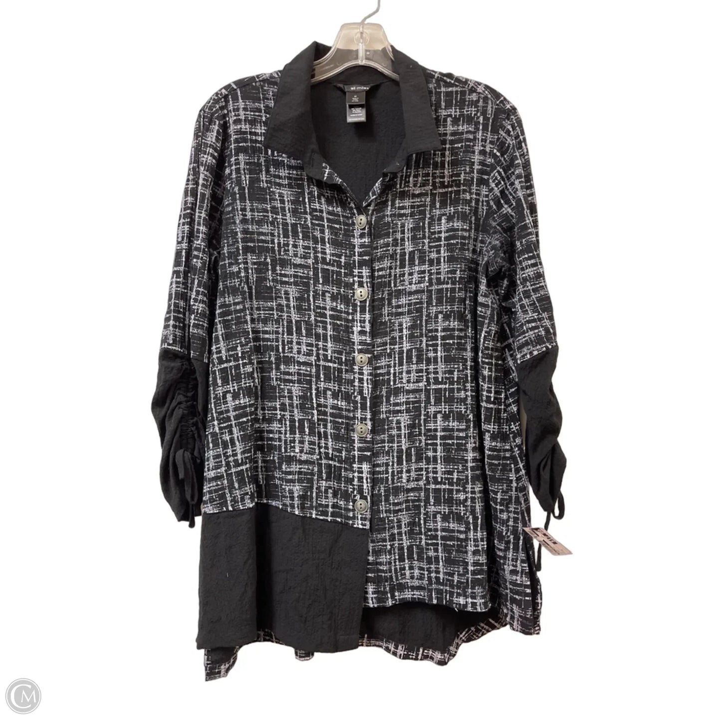 Tunic Long Sleeve By Ali Miles In Black, Size: M