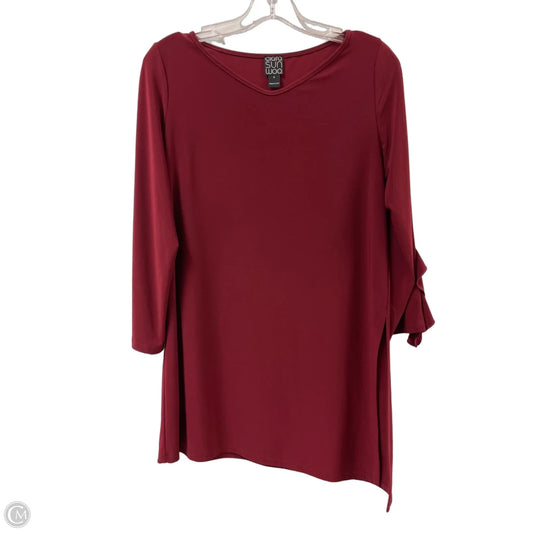 Tunic Long Sleeve By Clara Sun Woo In Red, Size: S