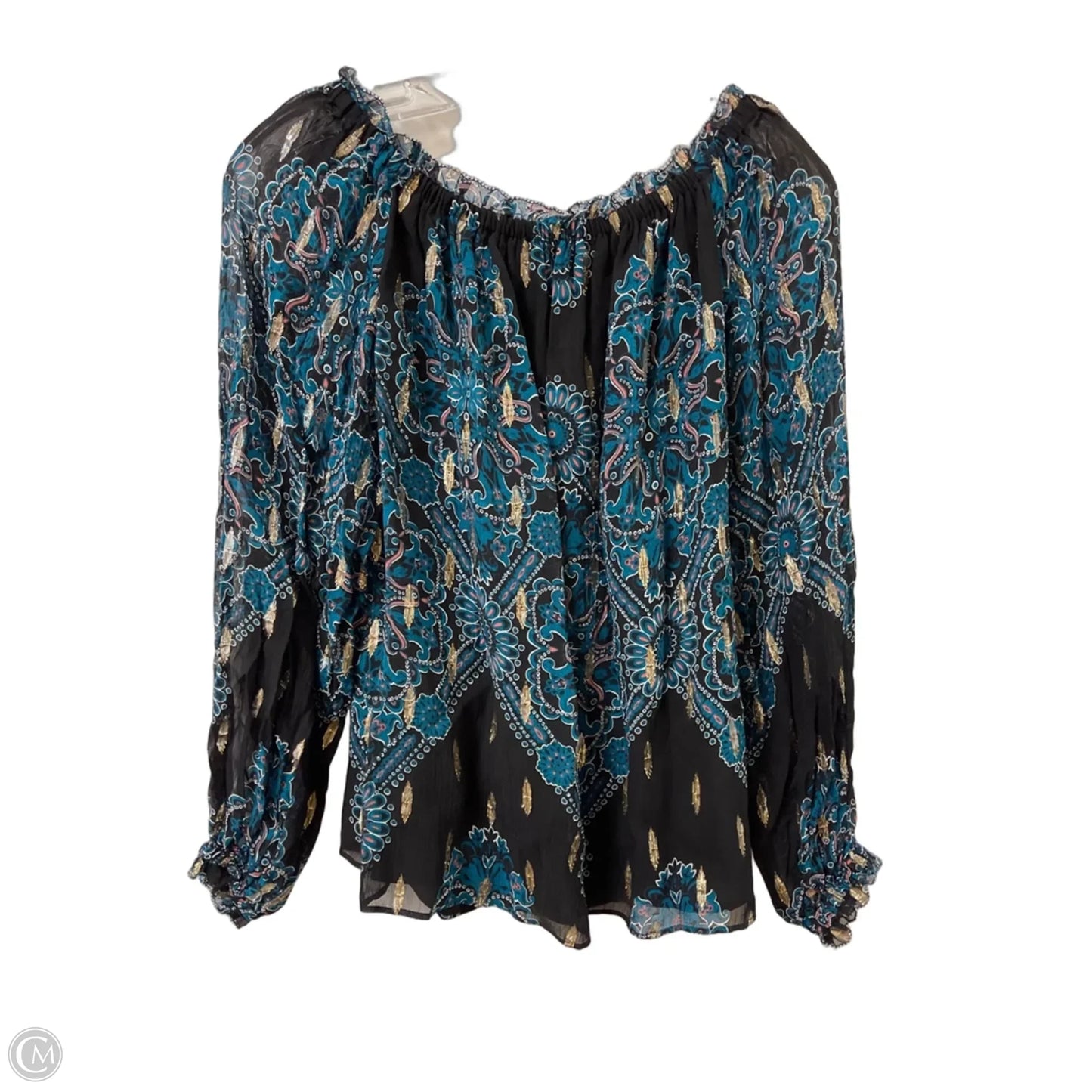 Top Long Sleeve By White House Black Market In Teal, Size: S