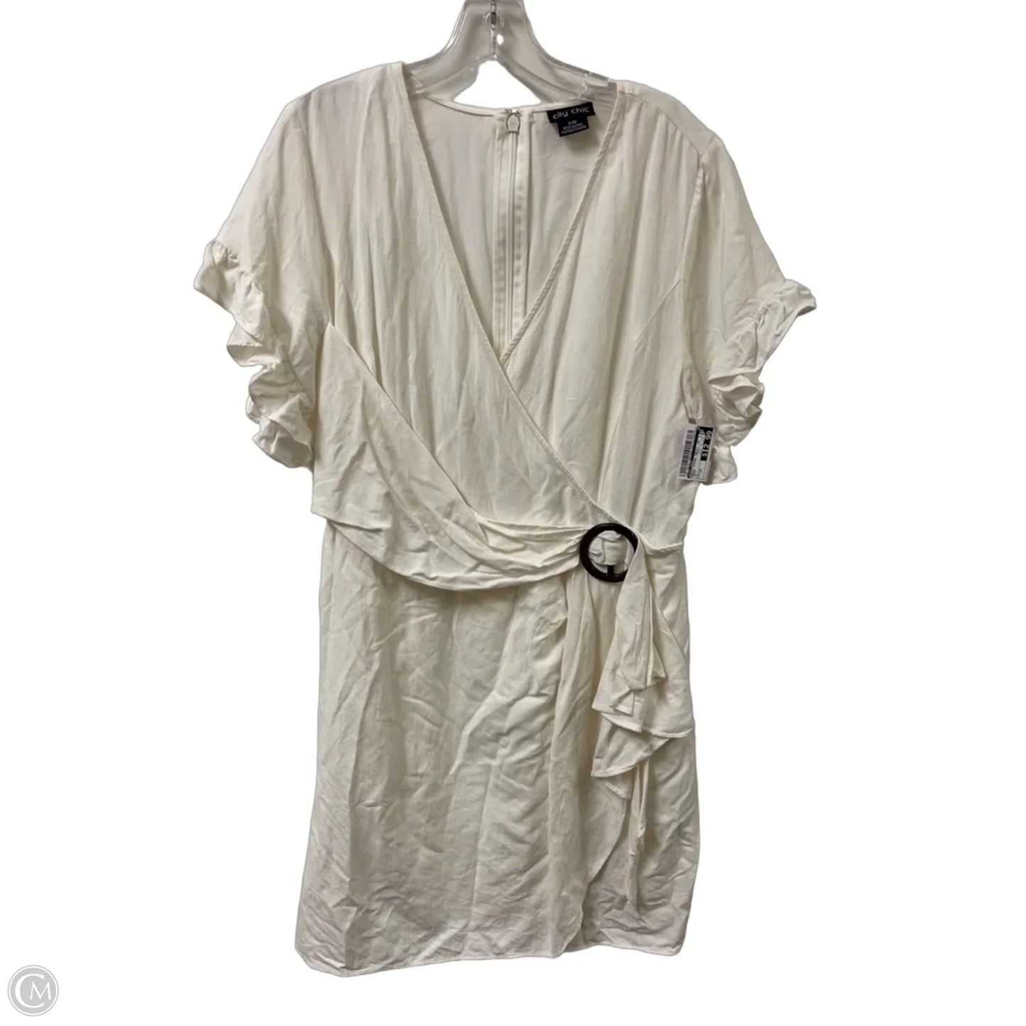 Dress Casual Short By City Chic In Cream, Size: 1x