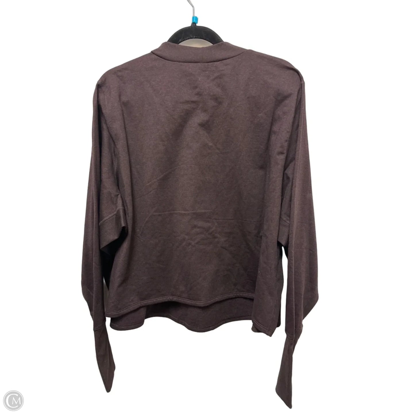 Athletic Top Long Sleeve Crewneck By Old Navy In Brown, Size: 4x