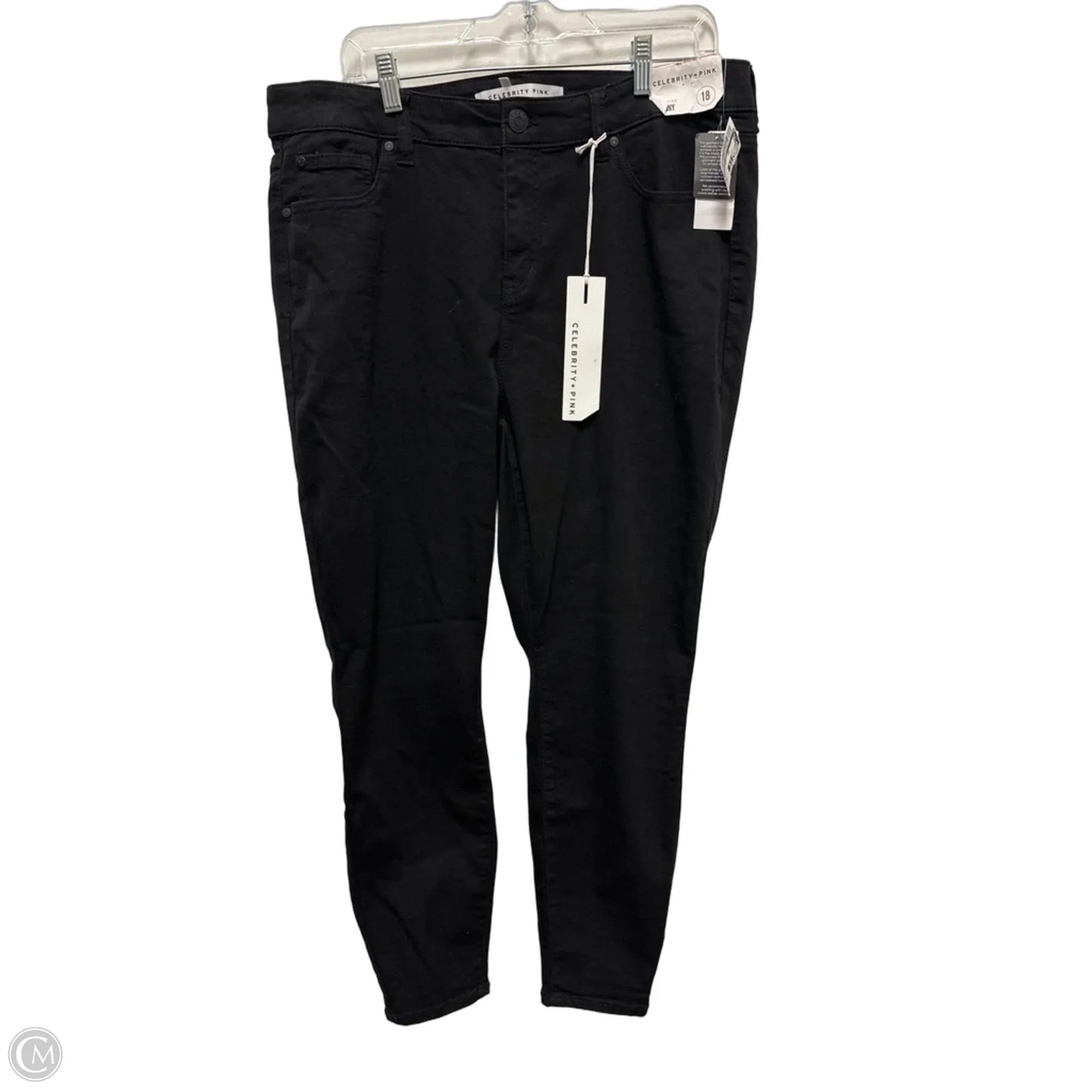 Jeans Skinny By Celebrity Pink In Black, Size: 18